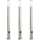 vidaXL Pollerleuchten mit Auslass 3 Stk. 110 cm Edelstahl IP44