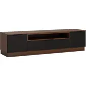 Feldmann-Wohnen Lowboard Alicante TV-Unterschrank 200x50x54cm Walnuss schwarzgrau