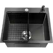 OEM Küchenspüle, Edelstahl, Komplett-Installationsset, Kein Wasserhahn-Paket