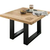 Lomadox Couchtisch 70x70 cm Eiche massiv geölt WINCHESTER-69