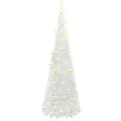 Syfax Pop-Up-Weihnachtsbaum Künstlich 100 LEDs Weiß 150 cm