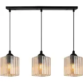 Light11 HOME Schwarze Hängeleuchte Riffle, 3-flammig, E27