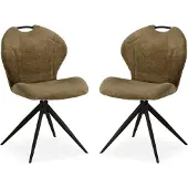 MX Sofa Esszimmerstuhl River - Curry (2er-Set)