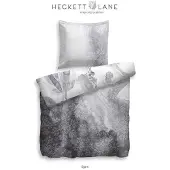 Heckett & Lane Heckett Lane Refined Satin Bettwäsche Bjorn 135x200 cm blau