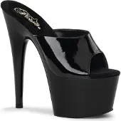 Pleaser ADORE-701 Damen Slipper von , Schwarz Lack , EU 42, US 12