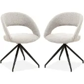 MX Sofa Drehbarer Esszimmerstuhl Yara - Pearl (2er-Set)