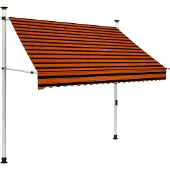 Syfax Einziehbare Markise Handbetrieben 200 cm Orange und Braun