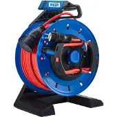 Hedi Vollkunststoff-Gerätekabeltrommel Generation 7 Champion Ø 290 mm mit Schleifring rot - G7SR50NTF010