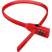 Basi 6990-0310-ROT, Kabelschloss, Rot, Metall, Kunststoff, 3-stellige Kombination, 10 mm, 530 mm