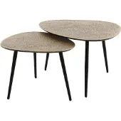 KAWOLA Couchtisch LAUCA Set 2-tlg. Metall bronze dreieckig