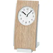 AMS 1151 Tischuhr Quarz analog Sonoma-Optik mit Aluminium