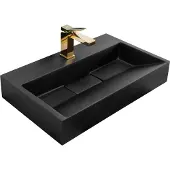 REA Waschbecken Konglomerat Goya 60 Rectangle Black