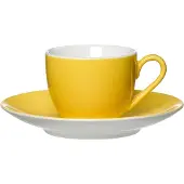 Ritzenhoff & Breker Tasse "Espressotasse mit Untertasse Doppio 80 ml", gelb, 2 tlg., Porzellan, Trinkgefäße, Tasse