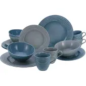 Creatable Kombiservice "Geschirr-Set Stripes Colors", bunt, 16 Stk., Porzellan, Geschirr-Sets, Kombiservice, Service, umlaufendes Rillenrelief, 16 Teile, für 4 Personen