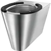 Delabie WC S21 S wandh. Edst. 1.4301 satiniert +2 Sitzbacken schwarz