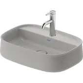 Duravit Zencha Aufsatzbecken 550 mm, ein Hahnloch, 2374556771, Farbe: Grau Seidenmatt