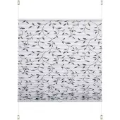 Liedeco Plissee "Klemmfix-Plissee verspannt, Druck Blätter", weiß (weiß, schwarz), B:70cm H:130cm, Plissees, Plissee, Bedrucktes Plissee mit Blattmotiv