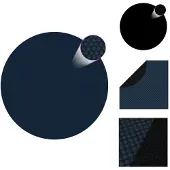 vidaXL Treibende Pool-Solarplane PE 356 cm Schwarz und Blau - Poolabdeckungen & -unterlagen