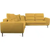 Piaski Ecksofa Eckcouch Polsterecke Bettkasten Schlaffunktion zitronengelb Recamiere links