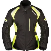 Modeka Violetta Damen Motorrad Textiljacke, schwarz/neon, 38