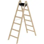 MUNK Günzburger Steigtechnik Sprossen-Stehleiter Holz 2x6 Sprossen