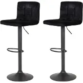 Hela Barhocker "Amanda II H", schwarz, B:40cm H:85cm T:48cm, Hocker, Barhocker, drehbar, höhenverstellbar