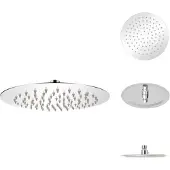 vidaXL Regenduschkopf Edelstahl 20 cm Rund - Duschköpfe