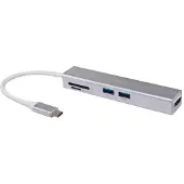 Equip 5-in-1-USB-C-Multifunktionale adapter, HDMI , USB 3.0, TF/Micro SD