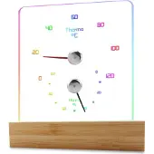 INF Saunathermometer Hygrometer mit RGB-Licht