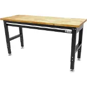 OEM Verstellbare werkbank aus massivem Holz mit 152 cm langem Arbeitsblatt und Schublade