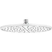 Kludi A-QA Tellerkopfbrause, Metall-Kopfbrause, Ø 300mm, 6433091-00, Farbe: Weiß / Chrom