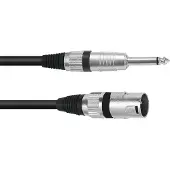 Omnitronic Adapterkabel XLR(M)/Klinke mono 10m sw