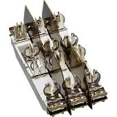Hager L00T Sicherungsunterteil NH00 6x160A Tandem, mit Käfigklemme bis 70mm2, Sammelschiene