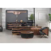 AEA Moderne Büro Zimmer Set Office Einrichtung Komplett Set Schreibtisch Konsole