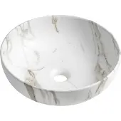 Sapho RONDANE Aufsatzwaschtisch,Keramik,41cm, Bianco carrara