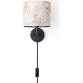 Paco Home Wandleuchte "Kuba 126", schwarz, 1, Ø 18cm H: 26,5cm, Leuchten, Innen Wandlampe Lampenschirm Nachtlicht Kinder Deko Wohnzimmer Palme, Wandleuchte