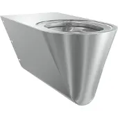 Kwc T-WC, CAMPUS, Edelstahl, Wandhängend, 360x351x700 mm, Barrierefrei, ohne Sitz