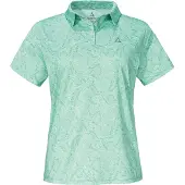 Schöffel Poloshirt SCHÖFFEL "Hiking Polo Shirt Style Todra WMS", Damen, Gr. 38, grün (6205, grün), Oberstoff: 91% Polyester 9% Elasthan, V-Ausschnitt, Shirts Poloshirt
