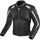 Arlen Ness Sportivo Motorrad Lederjacke, schwarz/weiß, 48