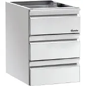 Bartscher Schubladenblock 3x1/1GN, Schubladenblock mit 3 Schubladen, 1 Stück
