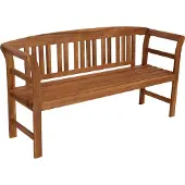 Degamo Gartenbank Holzbank Bank ROSARIO 3-sitzer 157cm, Holz Akazie geölt