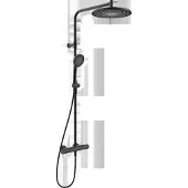 Hansa Regenbrause-Thermostat HANSAAURELIA Wd-mont., 3-strahlig, rund, matt-schwarz