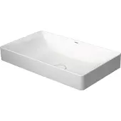 Duravit Aufsatzbecken geschliffen DuraSquare 60x34,5cm, o. HL, ÜL, Hahnlochbank, weiß