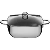 Silit Schmortopf "Studio, beschichteter Bräter Induktion", grau (schwarz, edelstahlfarben), B:29cm H:10cm L:29cm, Töpfe, Schmortopf, backofengeeignet bis 180C, für alle gängigen Herdarten geeignet