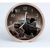 Tulup Holzuhr 30fi cm wanduhr - Kaffeetasse