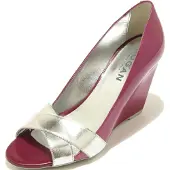 Hogan 7009F decollete spuntata donna zeppa h 227 fasce incrociate Schuhe Frauen