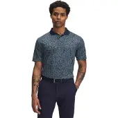 Under Armour Matchplay Printed Polo blue pitch gray (410-587-012) M