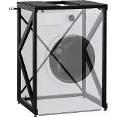 CLP Waschmaschinenregal Caleb, Farbe:schwarz
