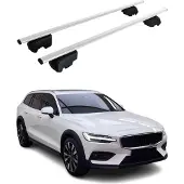 Omtec Dachträger Gepäckträger für Volvo V60 Cross Country 2017-2023 ABE Silber 2x