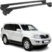 Omtec Dachträger für Toyota Land Cruiser J10 2003-2007 Gepäckträger Alu Schwarz 2x